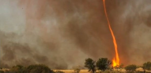 Australijoje užfiksuotas vienas rečiausių reiškinių – ugnies tornadas