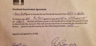 Tėvas sumokėjo dukrai 200 dolerių už tai, kad ši 5 mėnesius nesinaudotų Facebooku