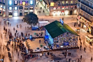 A hotel designed by German artist HA Schult, is made of rubbish recovered from Europe's beaches and is part of the Coronita Save the Beach campaign. Madrid, Spain. 20/01/2011